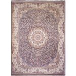 فرش طرح باغ مهرداد دودی برجسته 1200 شانه تراکم 3600 کد 2101005 - فرشخونه