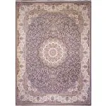 فرش طرح باغ مهرداد دودی برجسته 1200 شانه تراکم 3600 کد 2101005 - فرشخونه