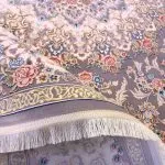 فرش طرح باغ مهرداد دودی برجسته 1200 شانه تراکم 3600 کد 2101005 - فرشخونه