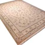 فرش افشان طرح دایار رنگ بژ گل برجسته 1200 شانه 10 رنگ کد 2204009 - فرشخونه