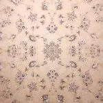فرش افشان طرح دایار رنگ بژ گل برجسته 1200 شانه 10 رنگ کد 2204009 - فرشخونه