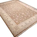 فرش افشان طرح دایار رنگ کاراملی گل برجسته 1200 شانه 10 رنگ کد 2204009 - فرشخونه