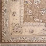 فرش افشان طرح دایار رنگ کاراملی گل برجسته 1200 شانه 10 رنگ کد 2204009 - فرشخونه
