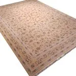 فرش افشان طرح افرا رنگ بژ گل برجسته 1200 شانه 10 رنگ کد 2204010 - فرشخونه