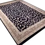فرش افشان طرح افرا رنگ سرمه ای گل برجسته 1200 شانه 10 رنگ کد 2204010 - فرشخونه