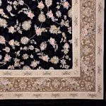 فرش افشان طرح افرا رنگ سرمه ای گل برجسته 1200 شانه 10 رنگ کد 2204010 - فرشخونه