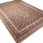 فرش افشان 10 رنگ طرح افرا گل برجسته 1200 شانه کد 98F2204010 کاراملی