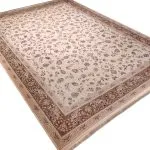 فرش افشان طرح افرا رنگ کرم گل برجسته 1200 شانه 10 رنگ کد 2204010 - فرشخونه