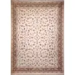 فرش افشان طرح افرا رنگ کرم گل برجسته 1200 شانه 10 رنگ کد 2204010 - فرشخونه