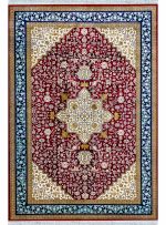 فرش هریس طرح تاج رنگ لاکی 1200 شانه تراکم 3600 کد 21012828 - فرشخونه