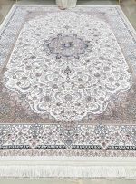 فرش اصفهان طرح ملکشاه کرم 1200 شانه غیر برجسته کد 21012831 - فرشخونه