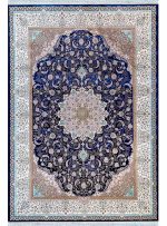 فرش اصفهان طرح ملکشاه سرمه ای 1200 شانه غیر برجسته کد 21012831 - فرشخونه