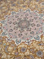 فرش اصفهان طرح ملکشاه طلایی 1200 شانه غیر برجسته کد 21012831 - فرشخونه