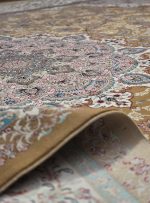 فرش اصفهان طرح ملکشاه طلایی 1200 شانه غیر برجسته کد 21012831 - فرشخونه