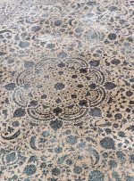 فرش وینتیج اصفهان طرح ملکشاه رنگ کرم آبی 1200 شانه کد 21012836 - فرشخونه