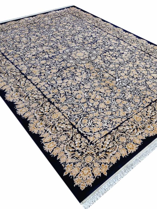 فرش افشان طرح عمارت رنگ سرمه ای 1200 شانه کد 21012838 - فرشخونه