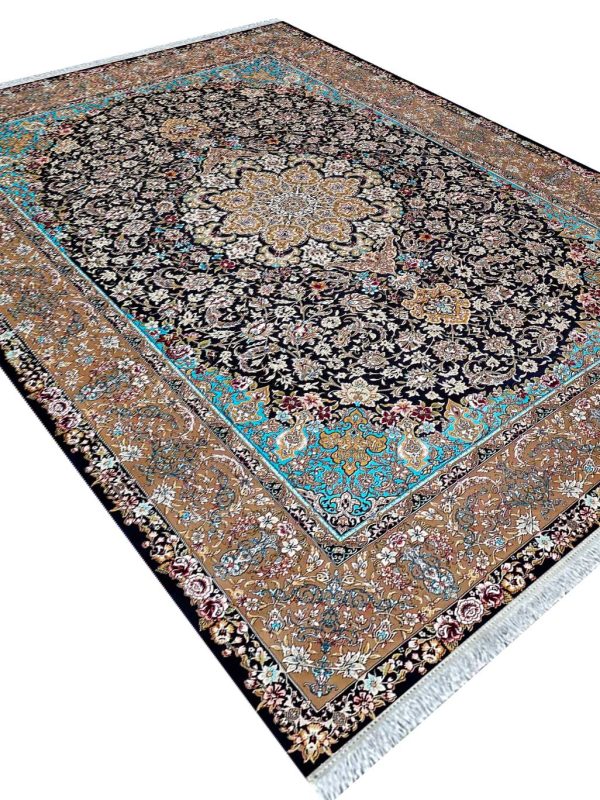 فرش سرمه ای 1200 شانه کد 12842