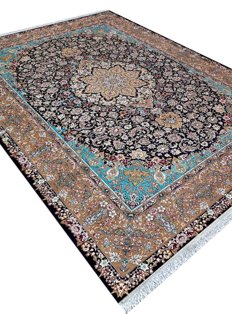 فرش سرمه ای 1200 شانه کد 12842