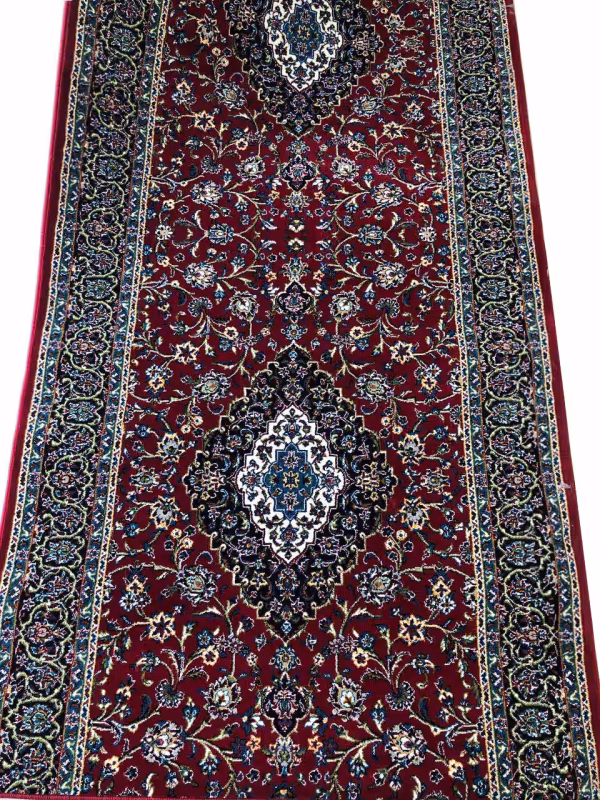 فرش کناره طرح کاشان لاکی 700 شانه تراکم 2100 کد 7844 - فرشخونه