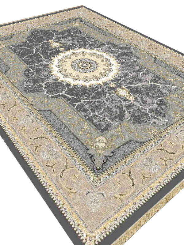 فرشینه طرح فرش نسیم رنگ طوسی کد Y1056