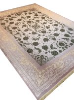 فرشینه طرح فرش افشان رنگ نقره ای کد Y300901
