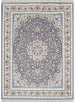 فرش 1000 شانه طرح اصفهان گل برجسته کد 11438 سیلور