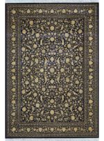 فرش طرح جازمین 1200 شانه کد 12864 سرمه ای طلایی