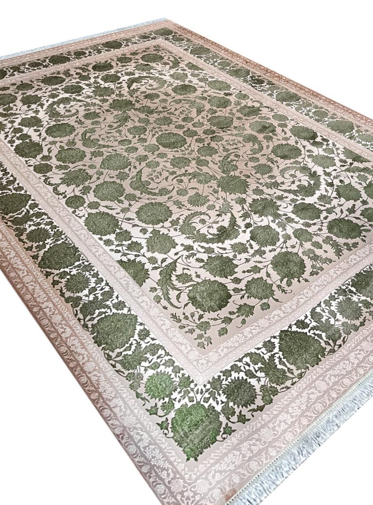 فرش 700 شانه نسکافه ای سبز کد 771017Ng