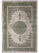فرش طرح ﭘﺎرﺗﺎک رنگ نسکافه ای سبز 700 شانه 2100 کد 771037 - فرشخونه