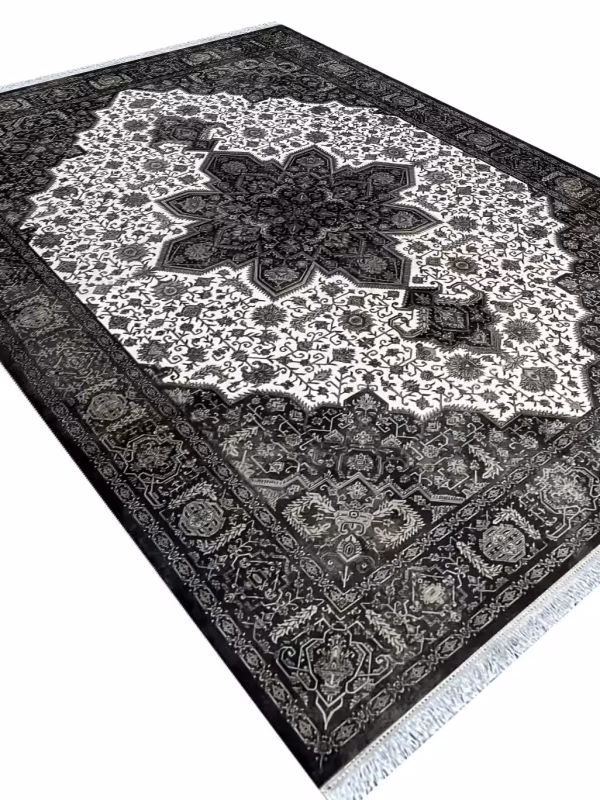 گبه ماشینی طرح هریس گل برجسته 700 شانه کد 73064