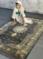 فرش طرح ترنج 700 شانه گل برجسته کد 73125 - Image 4