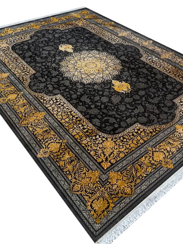 فرش طرح ترنج 700 شانه گل برجسته کد 73125