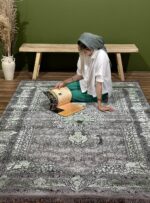 فرش طرح ترنج 700 شانه گل برجسته کد 73125 - Image 10