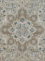 فرش سنتی طرح هریس رنگ کرم گل برجسته 700 شانه کد 75020 - Image 3