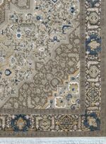 فرش سنتی طرح هریس رنگ کرم گل برجسته 700 شانه کد 75020 - Image 4