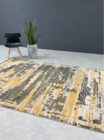 فرش وینتیج طرح راه راه طلایی 400 شانه کد 441022NT - Image 5