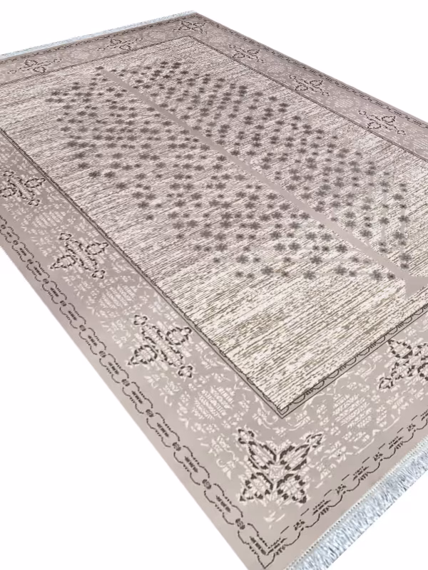 فرش وینتیج پذیرایی طرح درختی رنگ کرم بژ کد 42077KB - فرشخونه