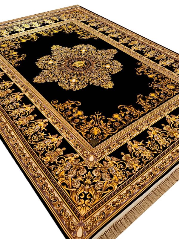 فرش ورساچه کف ساده با لچک طلاکوب 1200 شانه 3600 کد 2102511