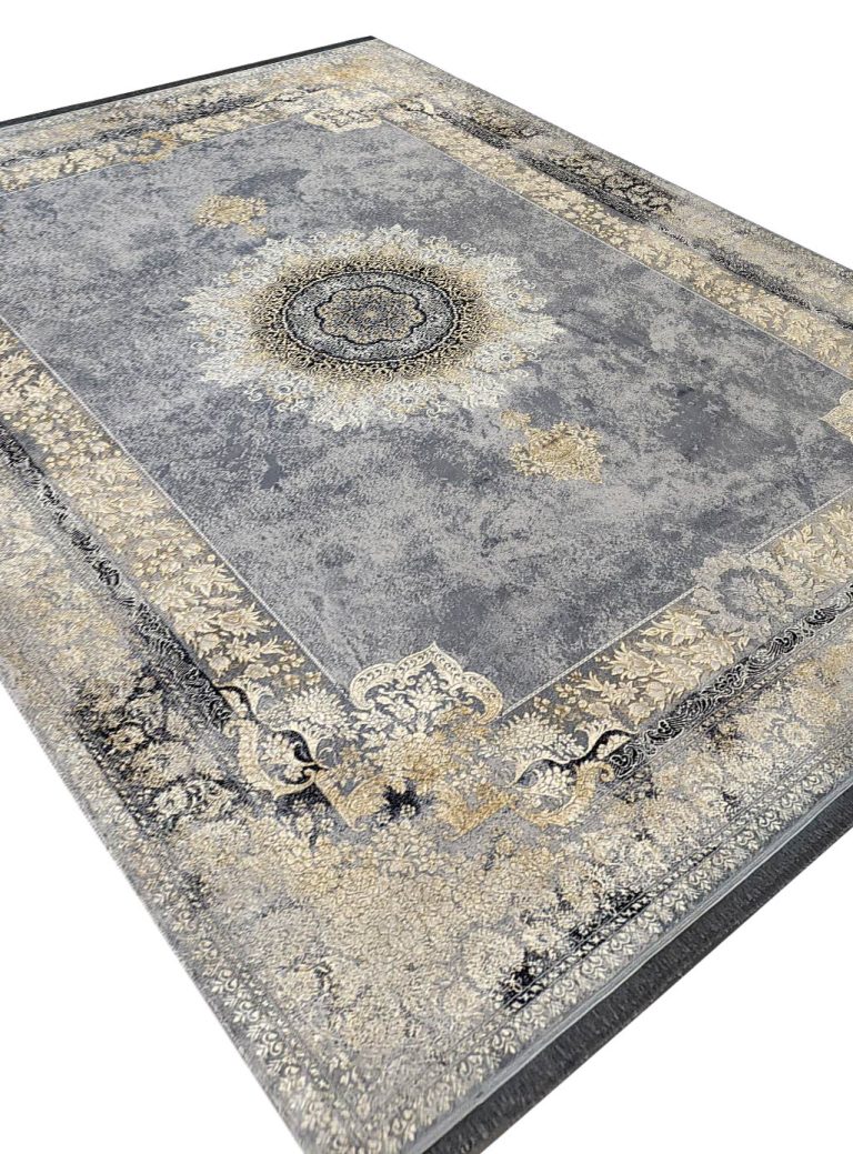 فرش وینتیج طلاکوب فیلی 700 شانه تراکم 2550 کد 1555