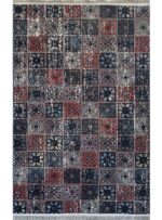 گلیم فرش ماشینی طرح خشتی کد 620925 - Image 2