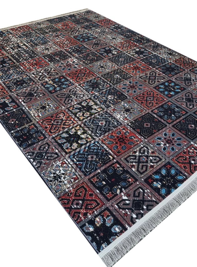 گلیم فرش ماشینی طرح خشتی کد 925