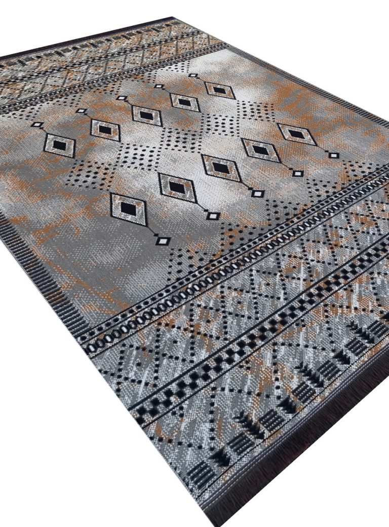 گلیم ماشینی طرح مراکشی بژ کد 928B