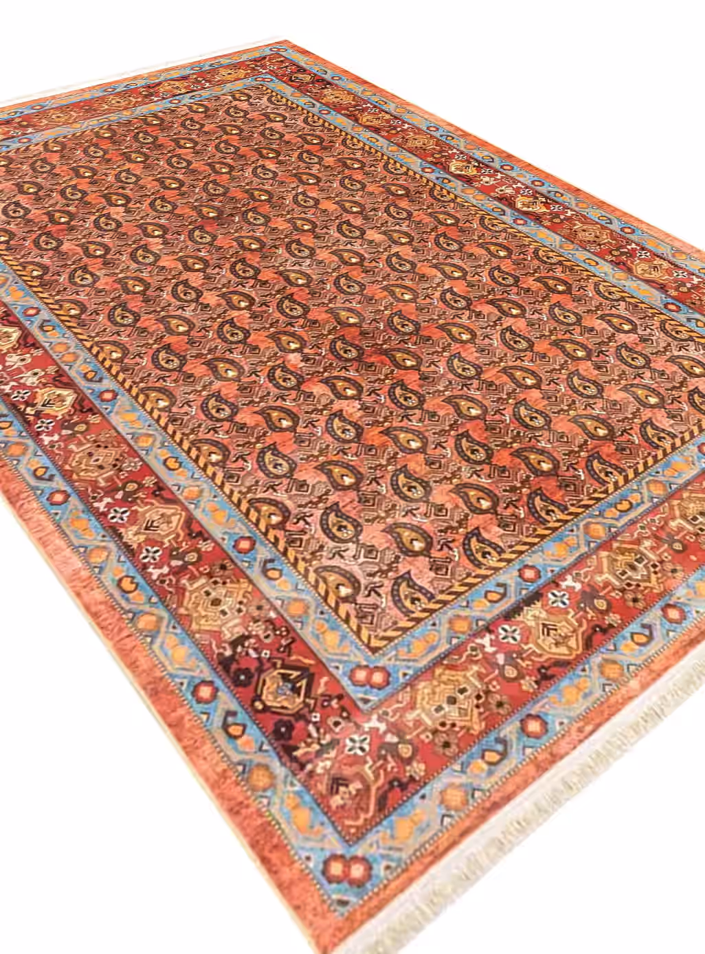 گبه ماشینی طرح سنتی رنگ عنابی 1000 شانه کد 25CS0160