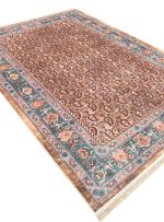 گبه ماشینی طرح دستباف رنگ نسکافه ای 1000 شانه کد 25CS0160