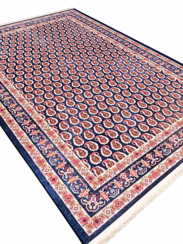 گبه ماشینی بوم بته جقه سرمه ای 1000 شانه کد 25CS0180