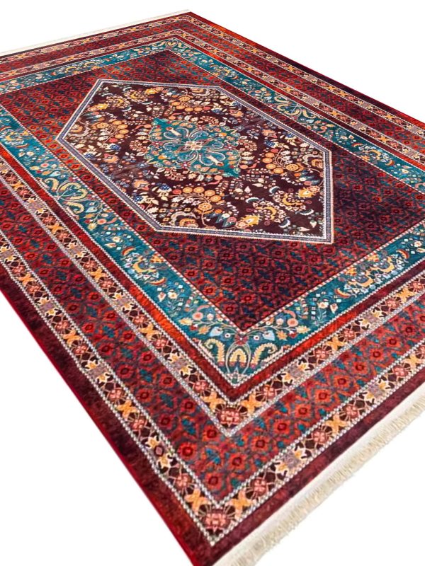 فرش گبه ماشینی طرح بیجار 1000 شانه کد 25CS0250