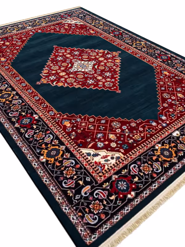 گبه ماشینی سبک هریس رنگ سبز 1000 شانه کد 900404