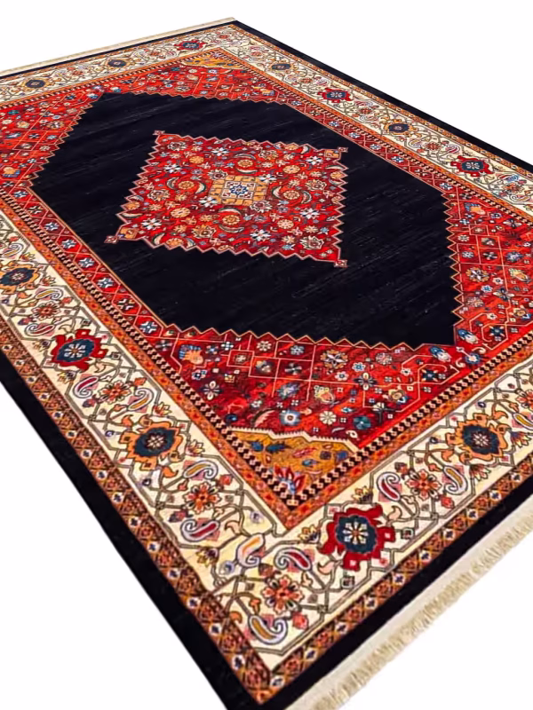 گبه ماشینی سبک هریس رنگ مشکی 1000 شانه کد 900404