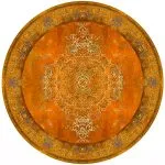 فرش کلاریس طرح حاشیه دار 1200 شانه کد 300403 دایره