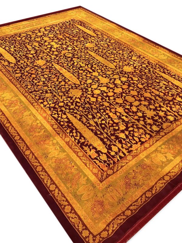 فرش هلنا طرح شاخسان 1200 شانه معادل 77 رج دستباف کد 809037 - فرشخونه
